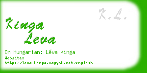 kinga leva business card